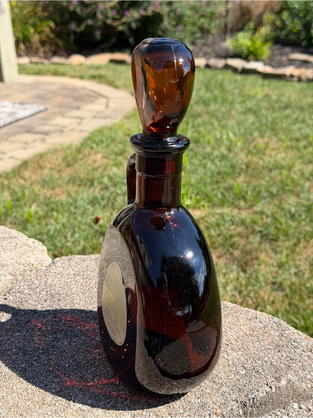 VINTAGE OLD FITZGERALD PRIME MAN O’ WAR BOURBON DECANTER. G23 - Picture 3 of 9